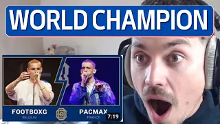 Judge World Beatbox Championship Reacts : 🇧🇪 FootboxG vs PACmax 🇫🇷 Men's Final 2023