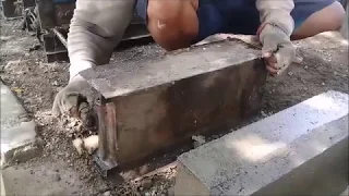 How to make a concrete curb stone with simply manual design