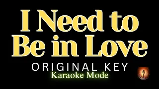 I Need to Be in Love / Carpenters / Karaoke Mode / Original Key