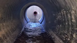 Failure Of The NEW LAKE DRAIN CULVERT, Walking Inside