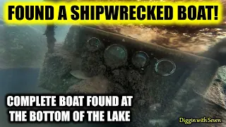 Found a SHIPWRECKED BOAT – Complete boat found on BOTTOM OF THE LAKE - Dale Hollow Lake SCUBA DIVING
