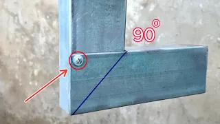 Not many people know! How to create a 45 degree angle on a sturdy square pipe without welding