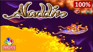 Aladdin (1993) - SNES Longplay 100% | NostalGamerBR