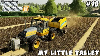 Spraying herbicide, straw bale, harvesting corn | My Little Valley | Farming simulator 19 | ep #10