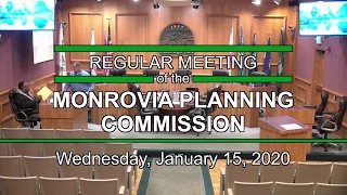 Monrovia Planning Commission | January 15, 2020 | Regular Meeting