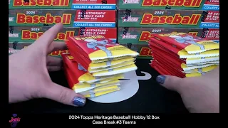 2024 Topps Heritage Baseball Hobby 12 Box Case Break #3