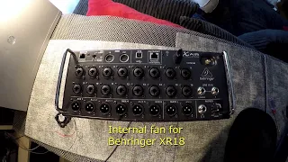 Behringer XR18 internal fan mod