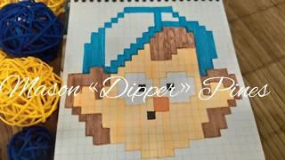 Pixel Art - How to draw Dipper Pines from Gravity Falls #pixelart