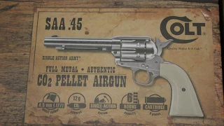 [Fast unboxing] Umarex Colt Peacemaker SAA .45 pellet revolver (with Chronograph test)