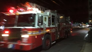 FDNY - Ladder 108 Responding Down Broadway