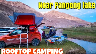 Vlog 300 | Rooftop Camping near Pangong lake. Best place for camping