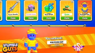 CLAIMED POLYGON GUY TOURNAMENT REWARDS SEASON 23 SPECIAL SKIN STUMBLE GUYS LEGENDARY BLOCK DASH