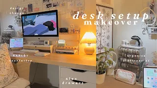 [ 𝐝𝐞𝐬𝐤 𝐦𝐚𝐤𝐞𝐨𝐯𝐞𝐫 ] 👩🏻‍💻  aesthetic organization, minimalist setup from IKEA