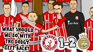 DODGY LEFT BACK! 🏆1-2! Bayern vs Real Madrid!🏆 (Parody goals highlights Champions League 2018)