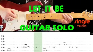 LET IT BE single version - Guitar lesson - Guitar solo (with tabs & EXTRA slow lesson) - The Beatles