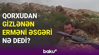 Pişik kimi gizlənib, "şir" kimi video çəkən ermənilər: Ermənistan ordusundan video yayıldı