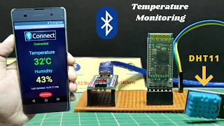 DHT11 Sensor with Arduino And Bluetooth App | DHT11 Sensor