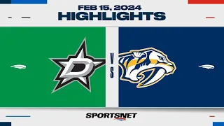 NHL Highlights | Stars vs. Predators - February 15, 2024