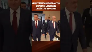 Millet İttifakı toplantısı sonrası liderlere Selahattin Demirtaş sloganı #Shorts