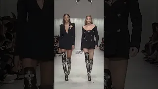 Gigi hadid and Binx Walton 2015 vs 2017🖤✨#gigihadid #binxwalton #versace #runway