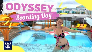 Day 1 on Odyssey of the Seas - Cruise Vlog - Royal Caribbean - Boarding Day - Room Tour