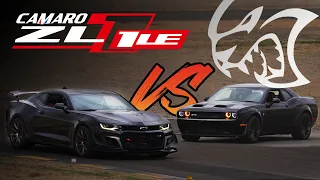 Camaro ZL1 1LE vs. SRT Hellcat Jailbreak (SUPERCHARGED V8 SHOWDOWN)