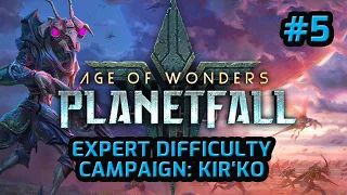 Age of Wonders Planetfall Hardest Difficulty Expert Kir'Ko Campaign Part 5, Psi Fish Quest Encounter