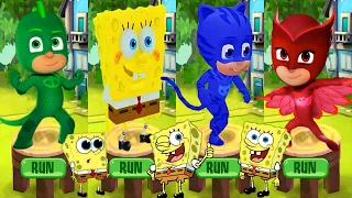 Tag with Ryan PJ Masks Catboy vs Spongebob Squarepants vs Owlette vs Gekko - All Characters Fan Made