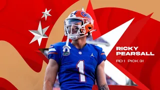 Breaking 🚨 49ers have drafted WR Ricky Pearsall with the 31st pick in the NFL Draft