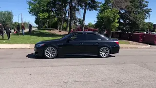 2 Loud E60 BMW M5s Leaving Cars And Coffee