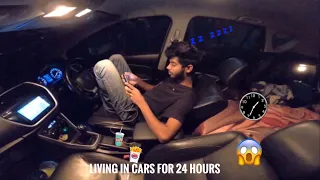 LIVING IN CAR FOR 24 HOURS 😱 - CHALLENGE