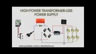 Transformerless Power Supply Explanation with calculation "  With English Subtitles "