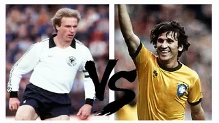 Rummenigge Vs Zico 1981 - Germany x Brazil