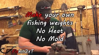 Lead Fishing Weights - NO Heat or Mold Needed