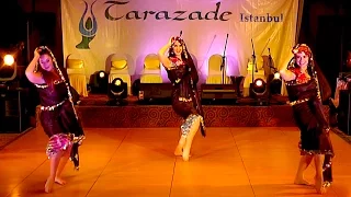 Aziza, Candice Frankland and Helene Skaugen performing Melaya Lef at Tarazade Festival Istanbul 2015