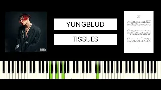YUNGBLUD - Tissues (BEST PIANO TUTORIAL & COVER)