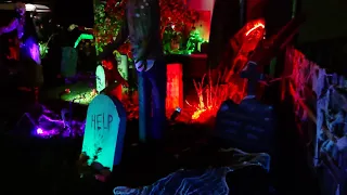 Halloween yard display haunt 2019 night