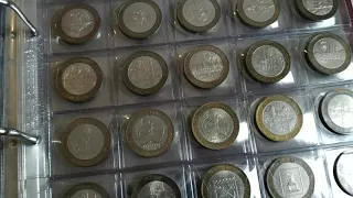 Монеты России 10 рублей ( биметалл) . Коллекционирование.