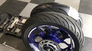 160-60-17 mounted on stock rear Yamaha R3 rim. Changed from a 140-70-70.