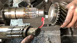 Master Mechanic Rebuilt Transmission Input Shaft Loose Bearing Size // Repairing Amazingly