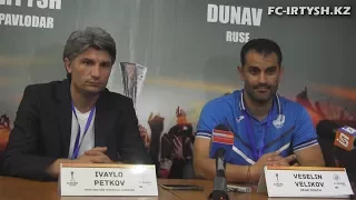 Press conference, Veselin Velikov | Irtysh - Dunav 1-0 | 29.06.2017 | UEFA EUROPA LEAGUE
