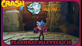 Crash Bandicoot 4: It's About Time: Flashback Levels 1-11 (No Deaths)