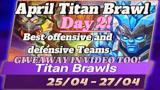 Best Team Day 2 Hero Wars Titan Brawl April Update Araji Dominion Era #herowars