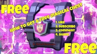 Clash Royale,  How To Get A FREE MAGICAL CHEST! "WITHOUT GEMS!" Opening