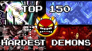 Top 150 Hardest Demons in Geometry Dash (Oct 2022)