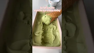 Homemade matcha ice cream 🍵🍦