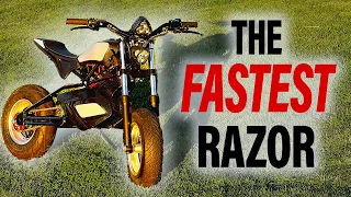 The world's FASTEST Razor // 80mph Electric Mini Motorcycle