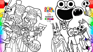 The Amazing Digital Circus 2 vs Garten Of Banban 8 New Coloring Pages / How To Color All Main Bosses