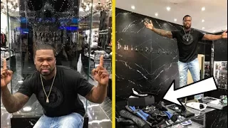 50 Cent "Drops $80K Shopping At Philipp Plein"