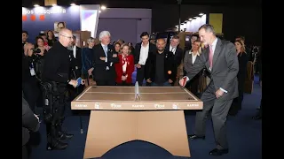The King of Spain, Felipe VI, played a ping-pong game with our exoskeleton pilot Ricard during MWC23